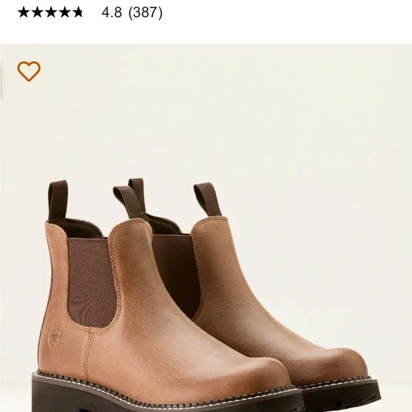 Ariat Brown Leather Chelsea Boots - Picture 9 of 9